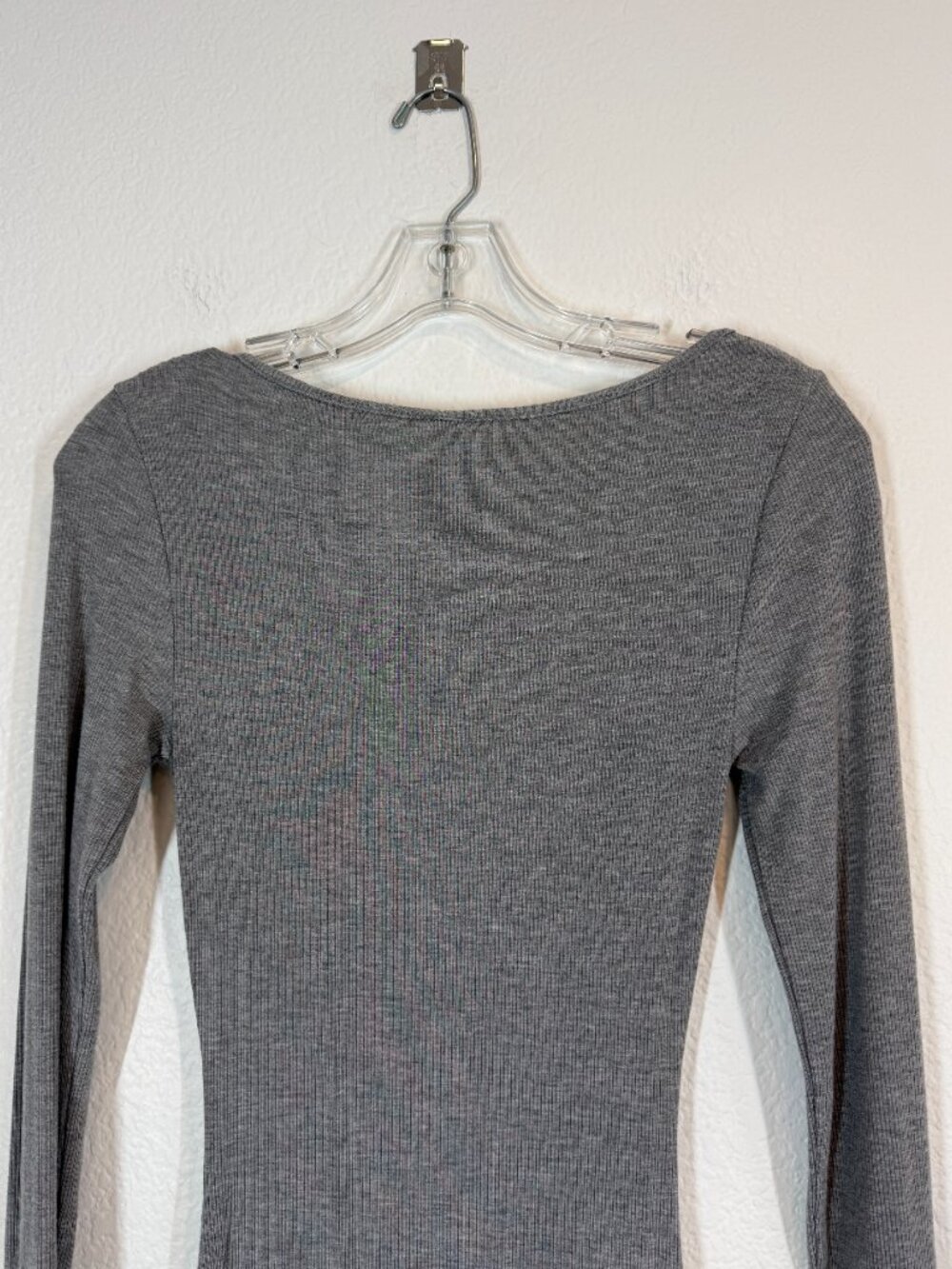 SKIMS Soft Lounge Maxi Dress Long Sleeve Scoop Neck Heather Gray Small Tall - Picture 6 of 9